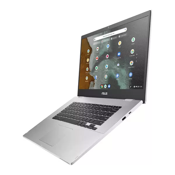ASUS CX1 15.6" Chromebook - Intel® Celeron®, 128 GB eMMC, Silver - 3
